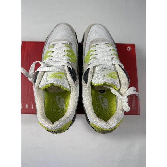 New Nike Air Max 90 Shoes Mens Size 7 White Khaki Cyber Volt Sneakers DM0029-107 - Picture 8 of 11